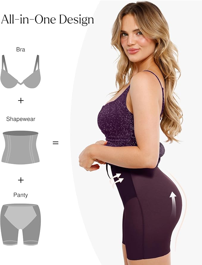 Popilush Shapewear Midi Dress Women's Sparkly Formal Wedding Guest Cocktail Dresses Fall Square Neck Ruched Dress Side Slit