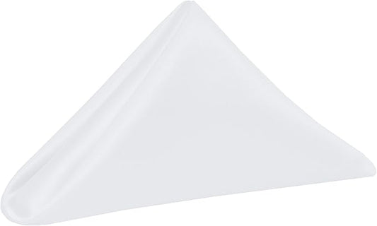 Ultimate Textile White Bridal Satin Wedding Napkins 17" x 17" (Set of 120) - Cloth Napkins Bulk Set, Wrinkle & Stain Resistant Polyester for Events