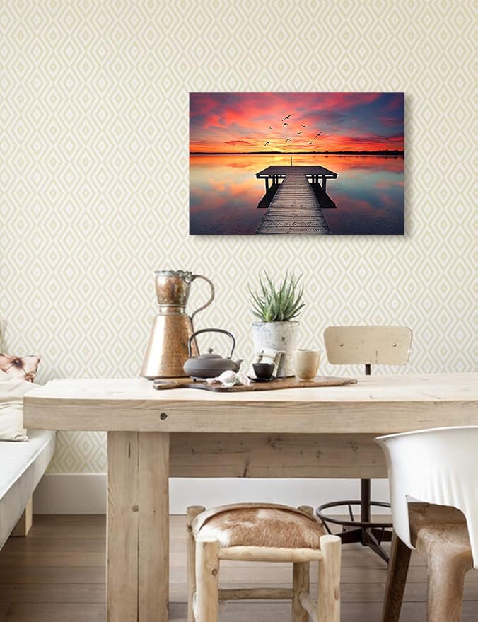 IPIC - Our Own Sunset Personalized Artwork with Names, Customized Gift for Anniversary, Giclee Canvas Wallart. 18x12