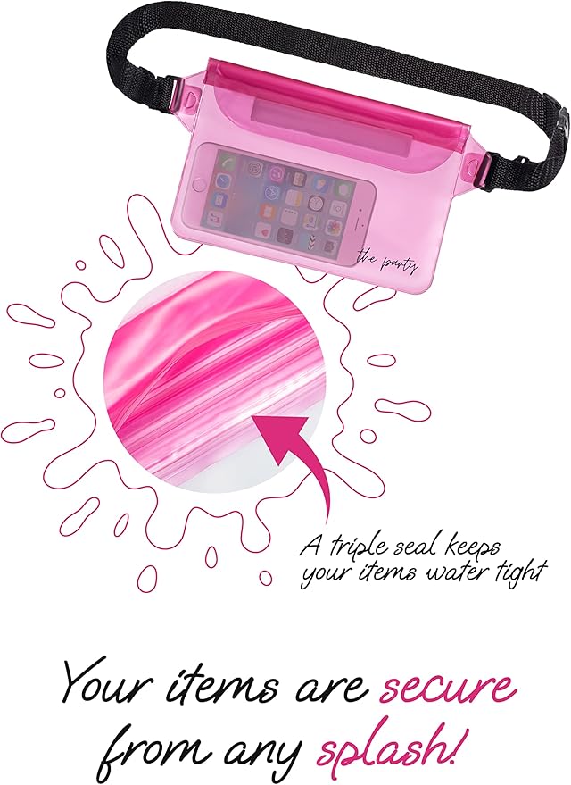 Waterproof Bachelorette Party Fanny Pack Set (7 Pack - Pink) 1 “Wife of the Party” Bride Fanny Pack and 6 “The Party” Bachelorette Fanny Packs | Bachelorette Party Favors I Bachelorette Gifts