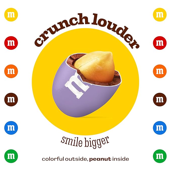M&M’S WORLD Peanut Light Purple Chocolate Candy-2lbs of Bulk Candy in Resealable Pack for Candy Buffet,Birthday Parties,Theme Meetings,Candy Bar,Sweet Stuff for DIY Party Favors or Edible Decoration