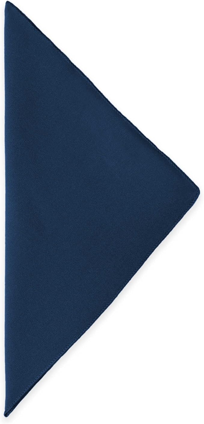 Ultimate Textile Cotton-Feel Navy Cloth Napkins - 17" x 17" (Set of 24) Washable Dining Quality Polyester, Wrinkle & Stain Resistant