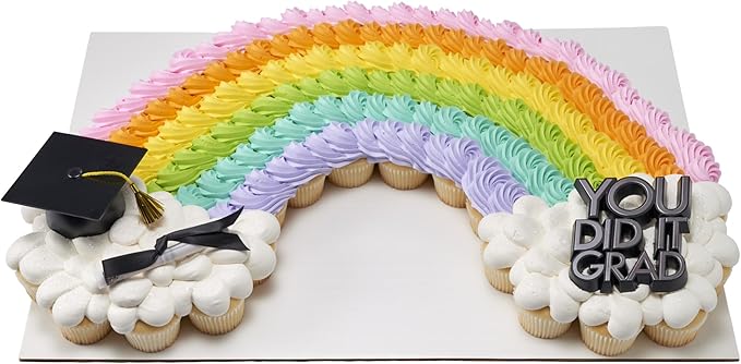 DecoPac Black Grad Cap with Tassels Cake Topper, Elegant Graduation Hat Cake Decoration, Food Safe, Pack of 12 (22422)