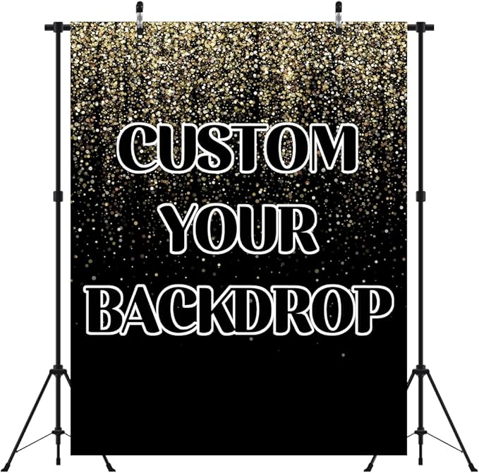 BELECO Fabric 6.5x10ft Custom Backdrop Personalized Backdrops Customize Backdrop with Picture Customized Background Banner for Party Decorations Gift for Birthday Wedding Graduation Valentine's Day