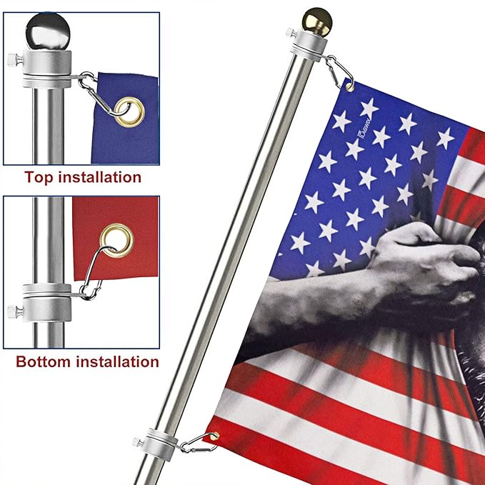 FLAGWIX 4x6 Patriot American Flags, One Nation Under God American Jesus Flag, Decorations For Home, Outside, Independence Day House Flag, Patriot Decorations - Outdoor Decor Flag with Grommets