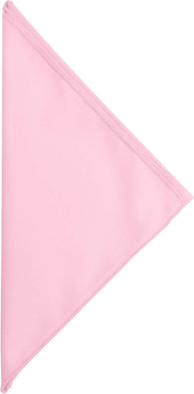 Ultimate Textile Poly-Cotton Twill Light Pink Cloth Napkins - 17" x 17" (Set of 12) Washable Lunch Napkins for Weddings Restaurants Parties