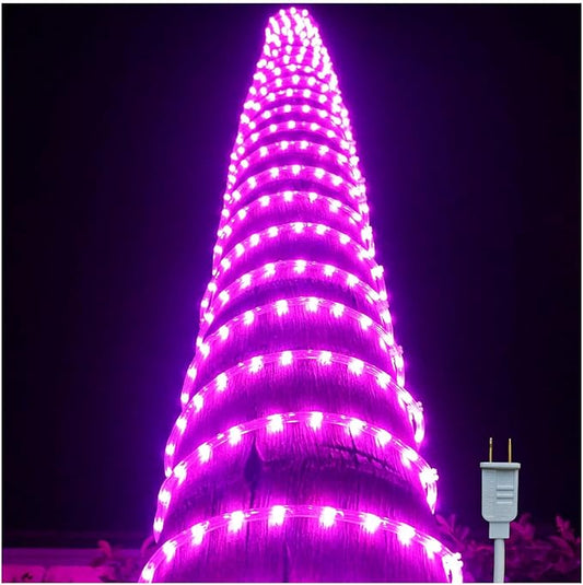 Russell Decor LED Rope Lights for Valentine's Day Holiday Party Wedding Seasonal Christmas Decoration Super Bright and Flexible Lights (Pink, 80ft)