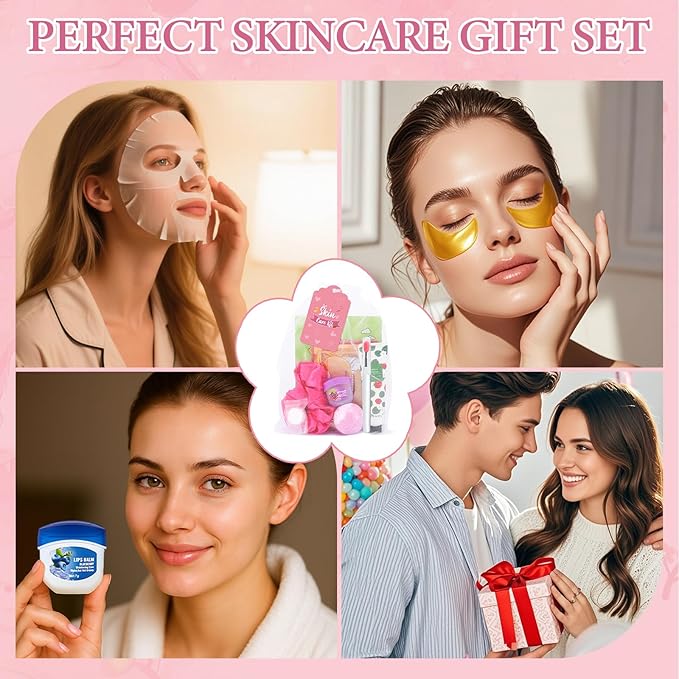 88PCS Spa Party Supplies for Girls, Spa Party Favors Include Face Masks, Under Eye Patches, Lip Masks, Lip Balm, Hand Cream, Foot Bath Bombs, Compressed Towels, Bulk Spa Sleepover Slumber Party Kit