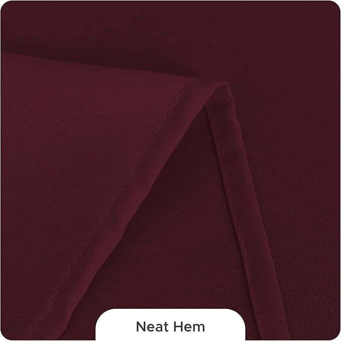 Fitable 8 Pack Rectangle Tablecloths: Stain Resistant Wrinkle Free Fabric Table Clothes, Washable Reusable Polyester Table Covers for Wedding Party Birthday Banquet Reception(Burgundy, 60x102 Inch)