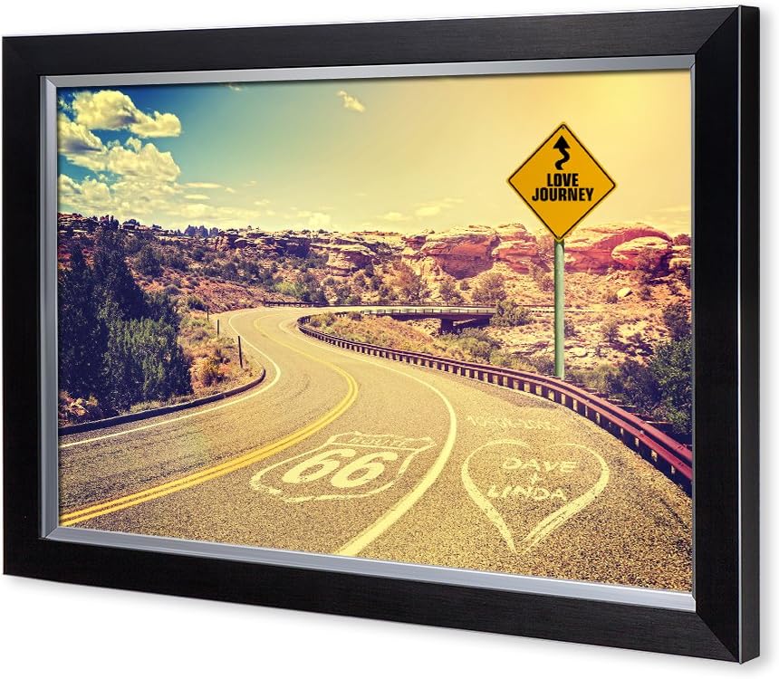 IPIC - Love Journey Personalized Framed Artwork for Romantic Anniversary and Wedding gifts; Picture size: 30x20, Framed Size: 33x23