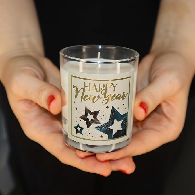CharmLab Candle – Christmas, 12 oz Glass Jar with Wooden Lid, Wood & Spice Sandal Scent, Christmas Star, Up to 40H Burn, Luxury Gift Box, Elegant Holiday Candle & Home Decor Gift