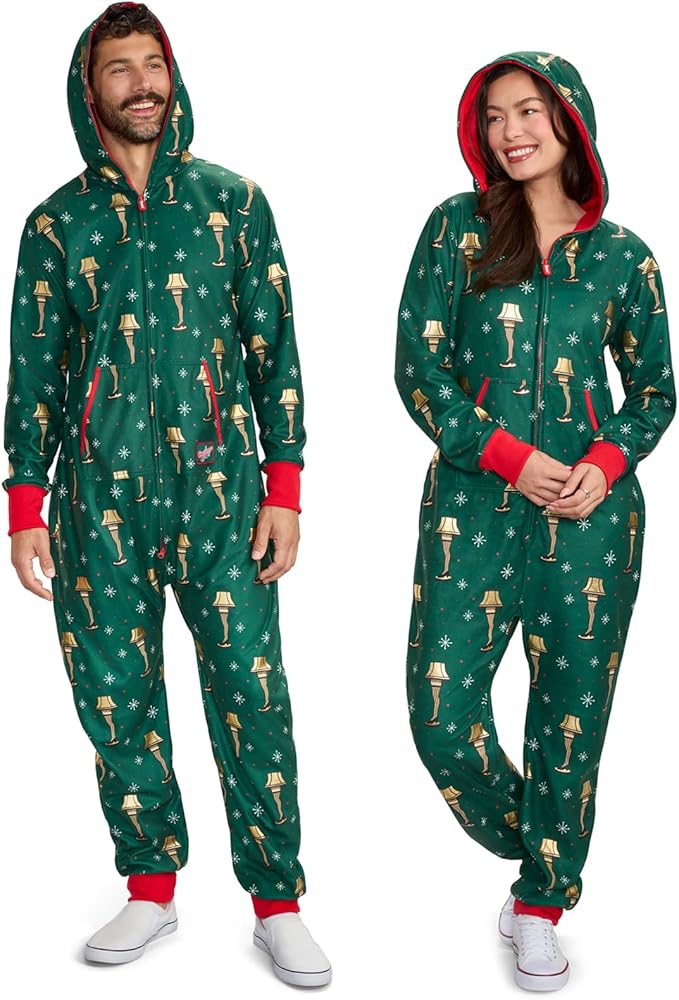Tipsy Elves Christmas Onesies for Adults - Comfy Unisex Matching Holiday Jumpsuits with Convenient Pockets