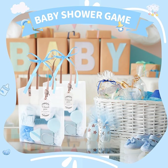85Pcs Baby Shower Prizes for Game Winners Gifts Baby Shower Favors including Headband Hair Brush Mirrors Jewelry Box with Gift Bag for Baby Shower Game Prizes Wedding Bridal Shower Favors (Blue)
