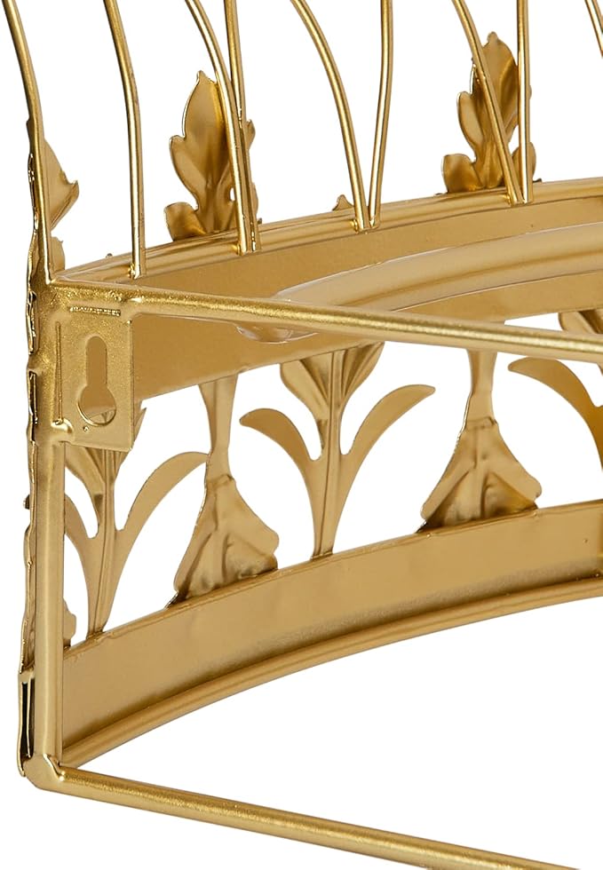 Creative Co-Op Decorative Metal Curtain or Canopy Crown, Gold Finish