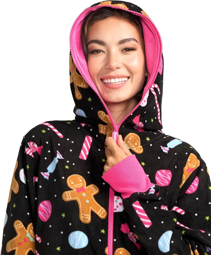 Tipsy Elves Christmas Onesies for Adults - Comfy Unisex Matching Holiday Jumpsuits with Convenient Pockets