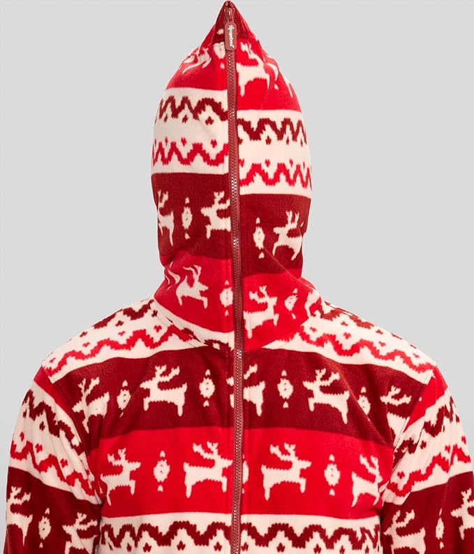 Tipsy Elves Christmas Onesies for Adults - Comfy Unisex Matching Holiday Jumpsuits with Convenient Pockets