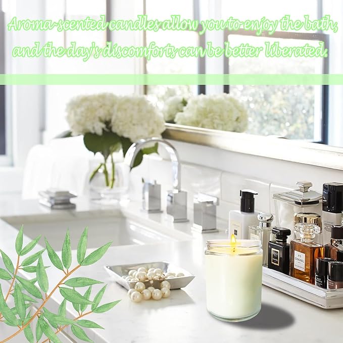 24 Pcs 6 Oz Eucalyptus Scented Soy Candles Set,Mason jar Bulk Candles for Gifts,Aromatherapy Candle,Great Stress Relieving Scented Candle for Girls as a Gift for Birthdays, Weddings and More!