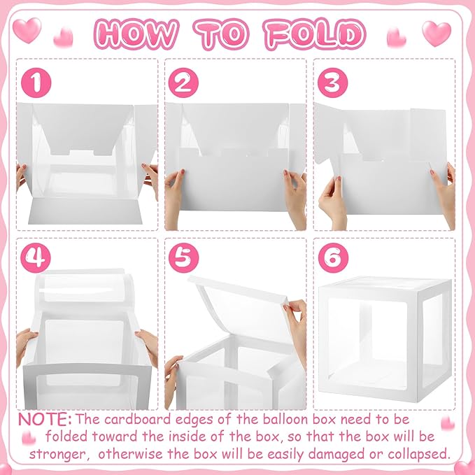 20 Pcs Transparent Balloon Boxes Baby Boxes with 165 Letters Clear Balloon Box Blocks for Baby Shower Gender Reveal Grad Birthday Party Bridal Wedding Anniversary Backdrop Decoration (White)