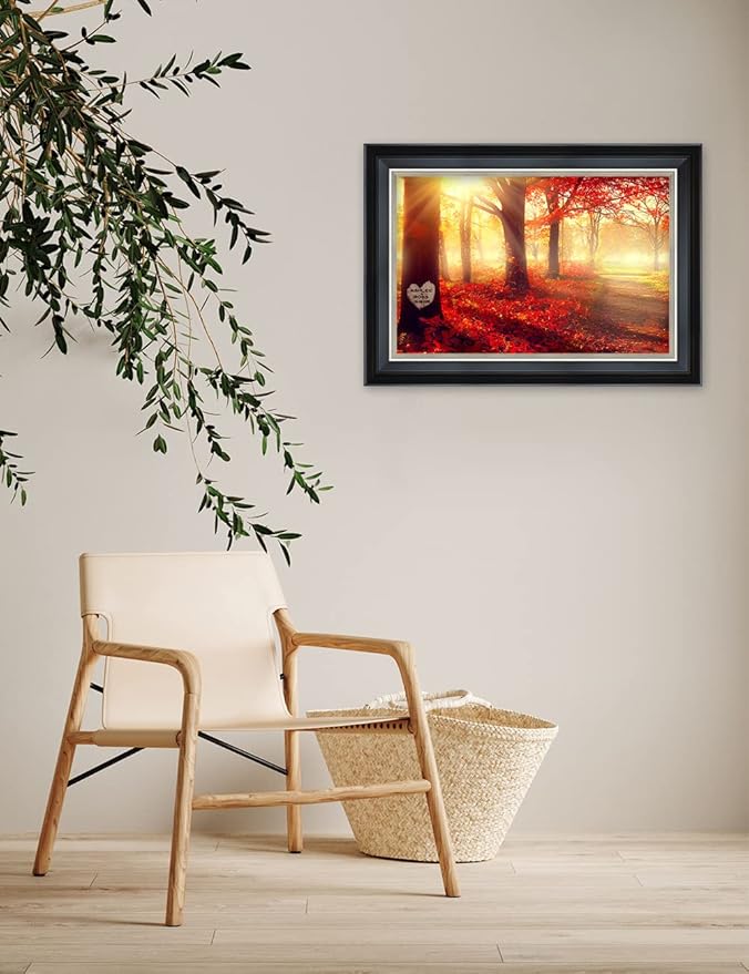 IPIC - You Are My Sunshine, Personalized Framed Wall Art with Names and Date on, Giclee Prints with Solid Wood Frame, Customized Gift and Memorial Gifts for Wedding Anniversary.