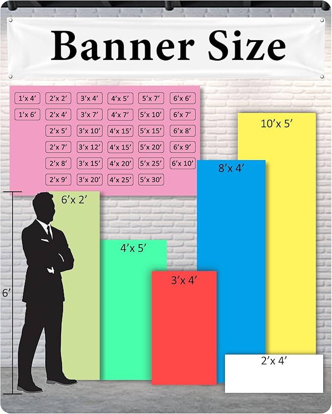 Custom Vinyl Banners and Signs Customize for Business Outdoor, Personalized Banner Customize with Text Logo for Parties Graduation, Customized Banner Decoration for Birthday Wedding Event 6'x10'
