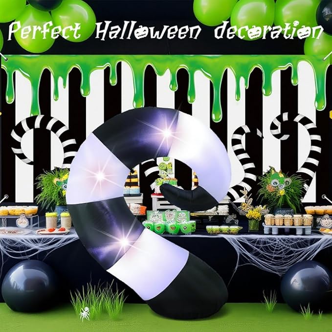 VIHOSE 4.69 FT Halloween Sandworm Inflatable Decoration Blow up Inflatable Sand Worm Built-in LED Lights for Halloween Outdoor Garden Lawn Scary Party Decor