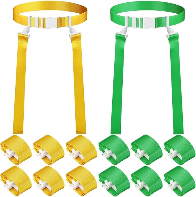 Peryiter 2/12/24/36 Player Flag Football Belt, Adjustable Football Belts and Flags for Kids Youth Adult Sport Team Training