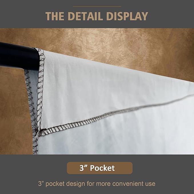Abstract Professional Photography Backdrop for Portrait Photo Props Booth Background Photoshoot Studio with Polyester Fabric Roller Pocket on Top(8x12ft,Dark Brown,No Stand)