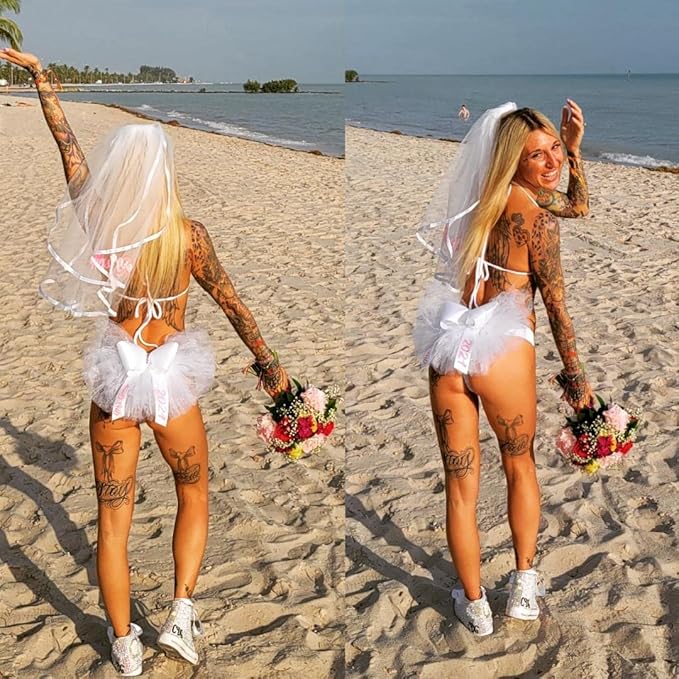 Bridal Shower Booty Veil, Booty Cover, Bikini Veil