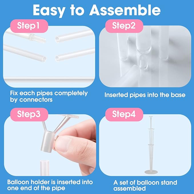 20 Sets Balloon Stand Kits, Balloon Sticks Holder with Base for Table Graduation Birthday Baby Shower Gender Reveal Party Decorations