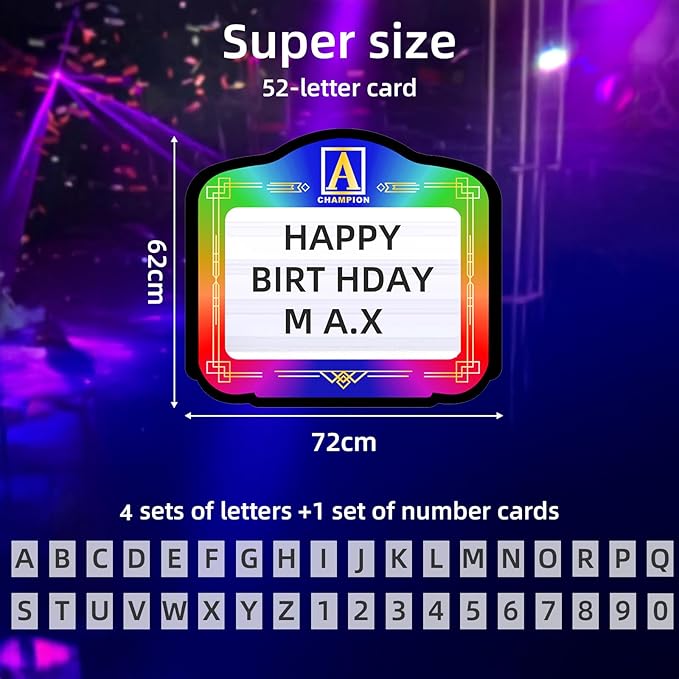 Bottle Service Sign,LED Letter Bottle Presenter,Bottle Service Lights Sign with 4 Set Letters & 1 Set Number,Nightclub LED Bottle Presenter for Home Decor, Birthday Parties,(A)