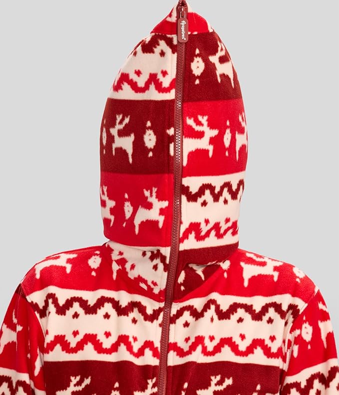 Tipsy Elves Christmas Onesies for Adults - Comfy Unisex Matching Holiday Jumpsuits with Convenient Pockets