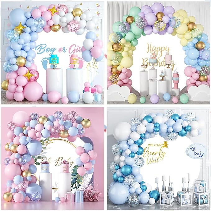 Leyiyi 7.2x7.2ft She Said Yes Round Backdrop Cover Polyester Rustic White Flower Golden Glitter Photography Background Floral Romantic Proposal Wedding Bridal Shower Engagement Party Decoration Banner