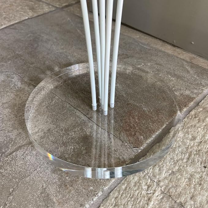 Reusable Balloon Tabletop Kit - Helium-Free Vinyl Bouquets - Lasting Inflation - Includes 5 Balloons, Stems & Acrylic Base, for Business, Schools & Events (Multicolor)