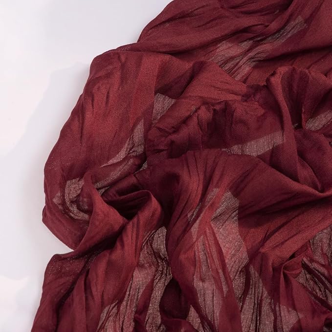 50 Pack Burgundy Red Cheesecloth Napkins Spring Cloth Napkins Set of 50 Burgundy Dinner Napkins Bulk 21x21 Inches for Wedding Bridal Shower Baby Shower Valentine's Day