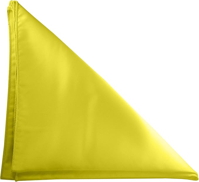 Ultimate Textile Lemon Bridal Satin Wedding Napkins 17" x 17" (Set of 36) - Cloth Napkins Bulk Set, Wrinkle & Stain Resistant Polyester for Events