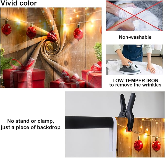 Baocicco 10x6.5ft Merry Photo Background for Christmas Party Decorations Red Baubles Merry Xmas Trees Banner Backdrop Winter Holiday Party Decorations Banner Baby Shower Photo Studio