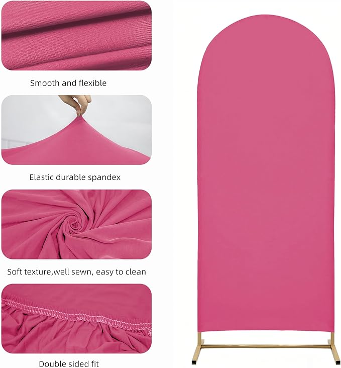 Title: SUKAIKEQA Small Arch Cover Trio – 6FT, 5FT & 4FT Stretch Backdrop Set for Intimate Events, Baby Showers & Photo Nooks – Mini Arch Decor Bundle
