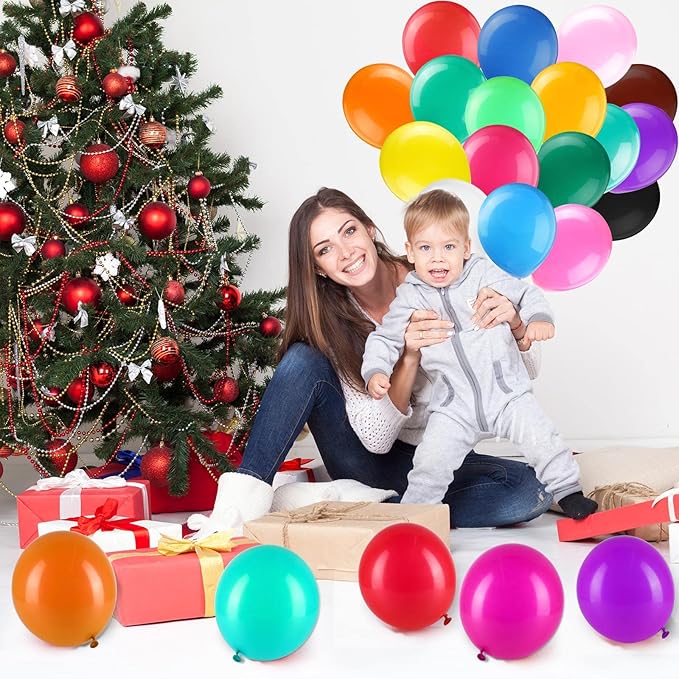 Yahenda 1700 Pcs 12 Inches Assorted balloons, Colorful Rainbow Latex Balloons for Party Birthday Baby Shower Supplies Arch Garland Decor