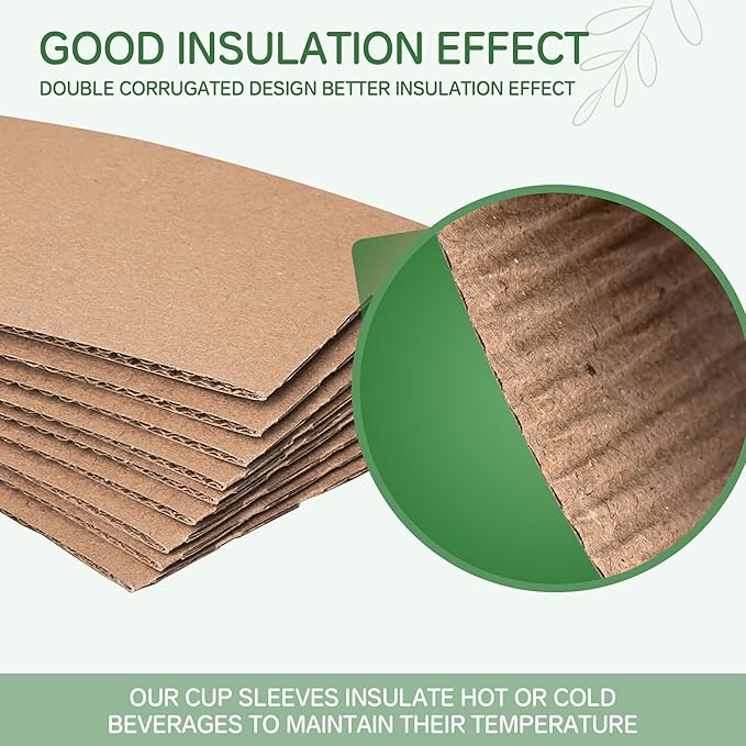 12 oz 500 Pack White Disposable Coffee Cups with Lids and Sleeves, Paper Hot Drink Cups To Go, Diner Style, Perfect Size for Espresso/Latte