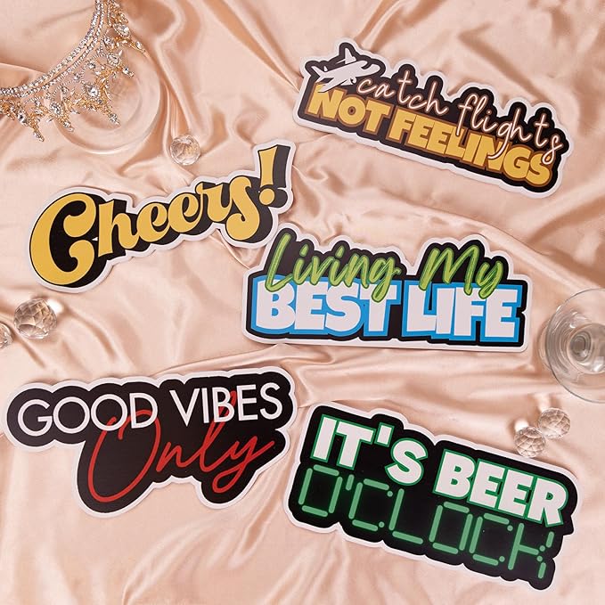 (Party Pack 2) Elevate Your Photo Booth Experience with Our Durable & Waterproof Pack of Signs-Perfect for Weddings, Birthdays, and Photo Booth Businesses - PVC Foamboard Photo Props