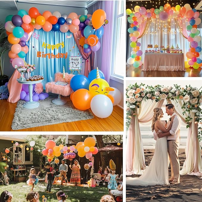 Gold Square Wedding Arch 6.6FTx6.6FT Backdrop Stand Metal Balloon Arch Stand Garden Arbor Frame for Wedding Birthday Party Baby Shower Photo Booth Background Decoration