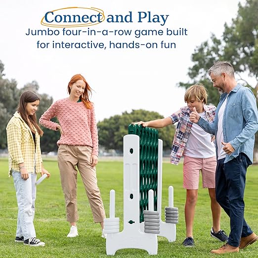 ECR4Kids Jumbo 4-to-Score, Giant Game, Green, White