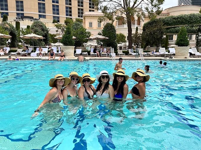 Funky Junque Bridal Hat for Bachelorette Party Wedding Honeymoon and Beach UPF 50