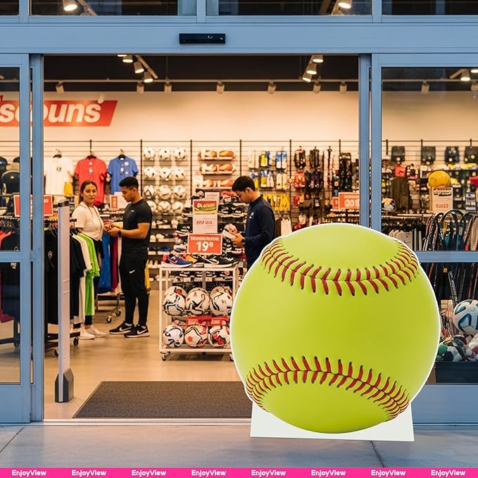 Softball Cardboard Cutout, 5FT Life Size Cutouts Decor for Sports Themed Party Backdrop, Photo Booth Props, Birthday Table Centerpieces, Softball Game Stand Up Display