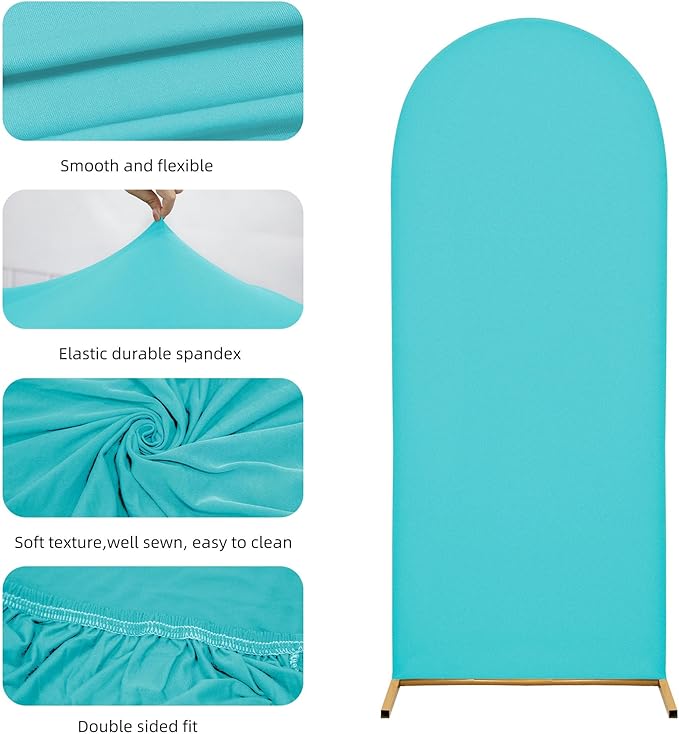 3-Piece Arch Cover Bundle – 7.2FT, 6.6FT & 6FT Stretch Spandex Backdrop Set – Wedding, Birthday & Photo Booth Arch Covers for Every Event