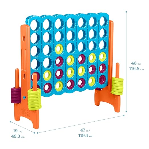 ECR4Kids Jumbo 4-To-Score, Giant Game, Vibrant