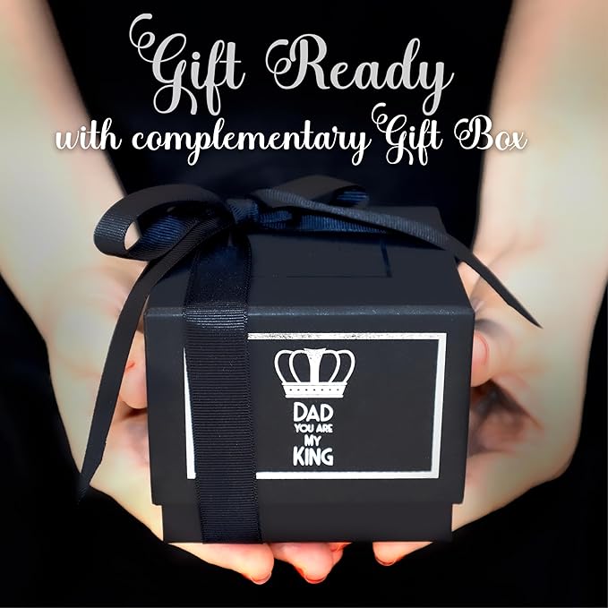 CharmLab Candle - Gift for Dad from Daughter or Son, Luxury Wood & Spice Sandal Scented Glass Jar Candle with Gift Box, 12 oz, Natural Bio Wax, 40Hr Burn, Perfect for Father’s Day, Birthday, Christmas