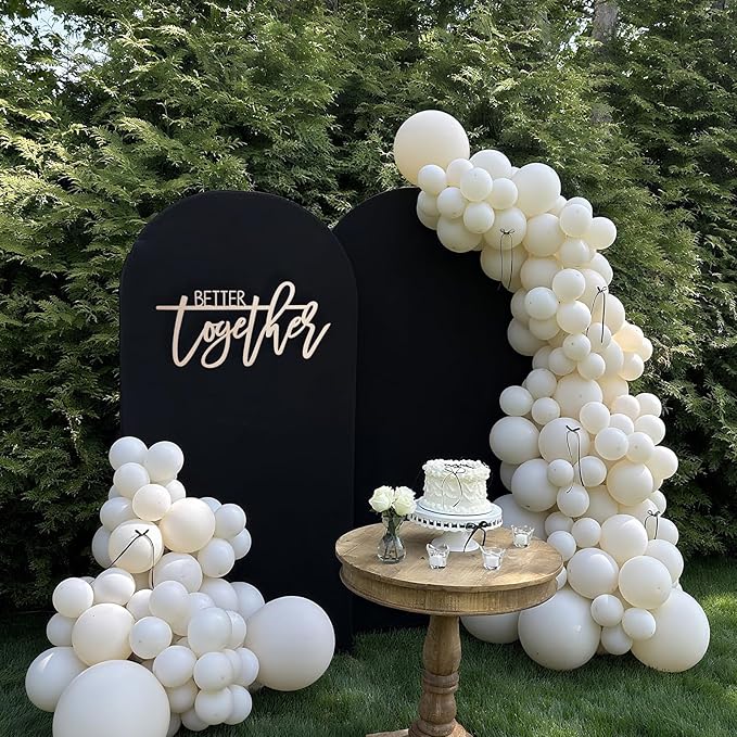Better Together Wedding Wooden Sign - Backdrop Wedd ing Wood Sign, Background Wall Weddin g Party Decoration, Photo Booth Prop (Better Together Wedding Wooden Sign)
