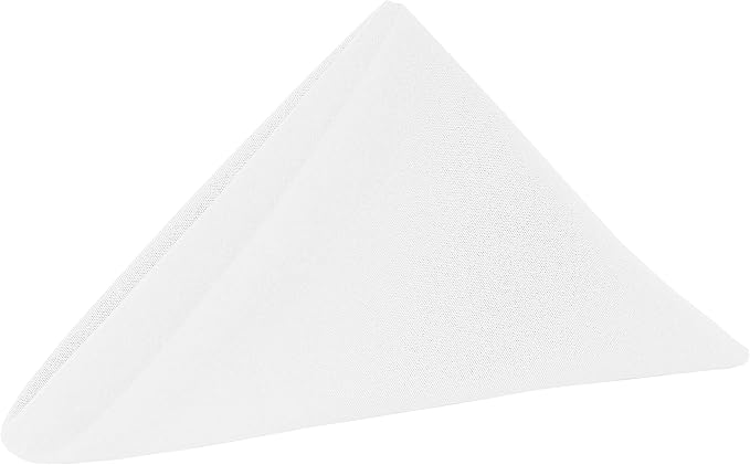 Ultimate Textile Cotton-Feel White Cloth Napkins - 17" x 17" (Set of 60) Washable Dining Quality Polyester, Wrinkle & Stain Resistant