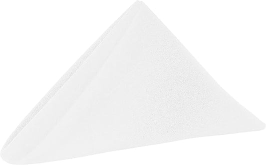 Ultimate Textile Cotton-Feel White Cloth Napkins - 17" x 17" (Set of 24) Washable Dining Quality Polyester, Wrinkle & Stain Resistant